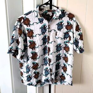 Small Short Sleeve Shark Button Up